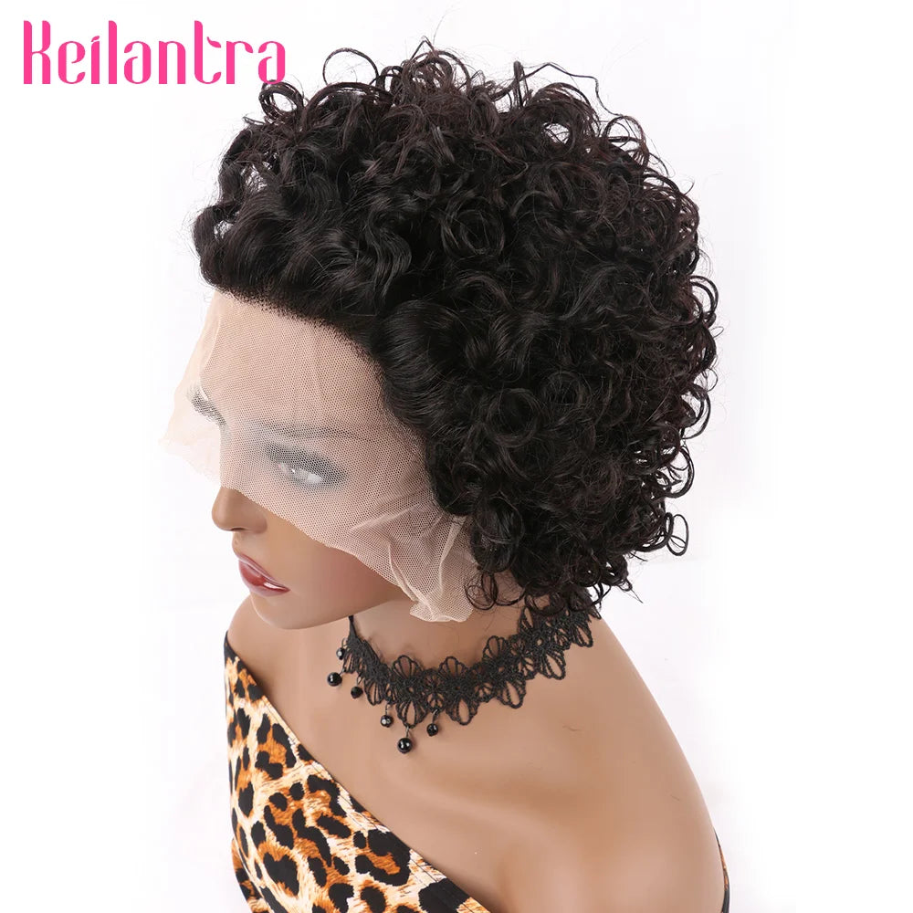Pixie Cut Wig Human Hair 13x1 Lace Frontal Wigs Human Hair Short Bob Human