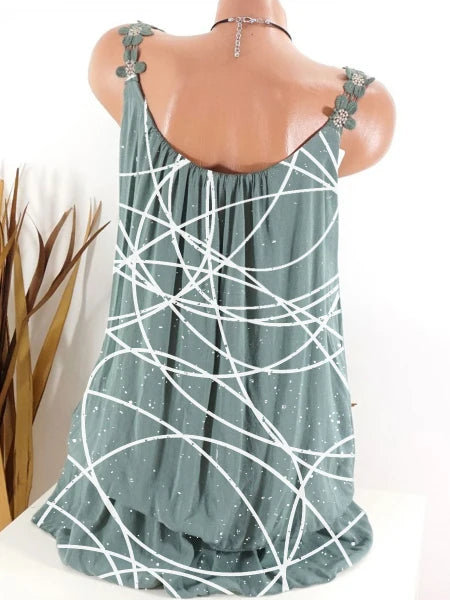 New ladies T-shirt vest T-shirt tops fashion printing sleeveless bottoming shirt