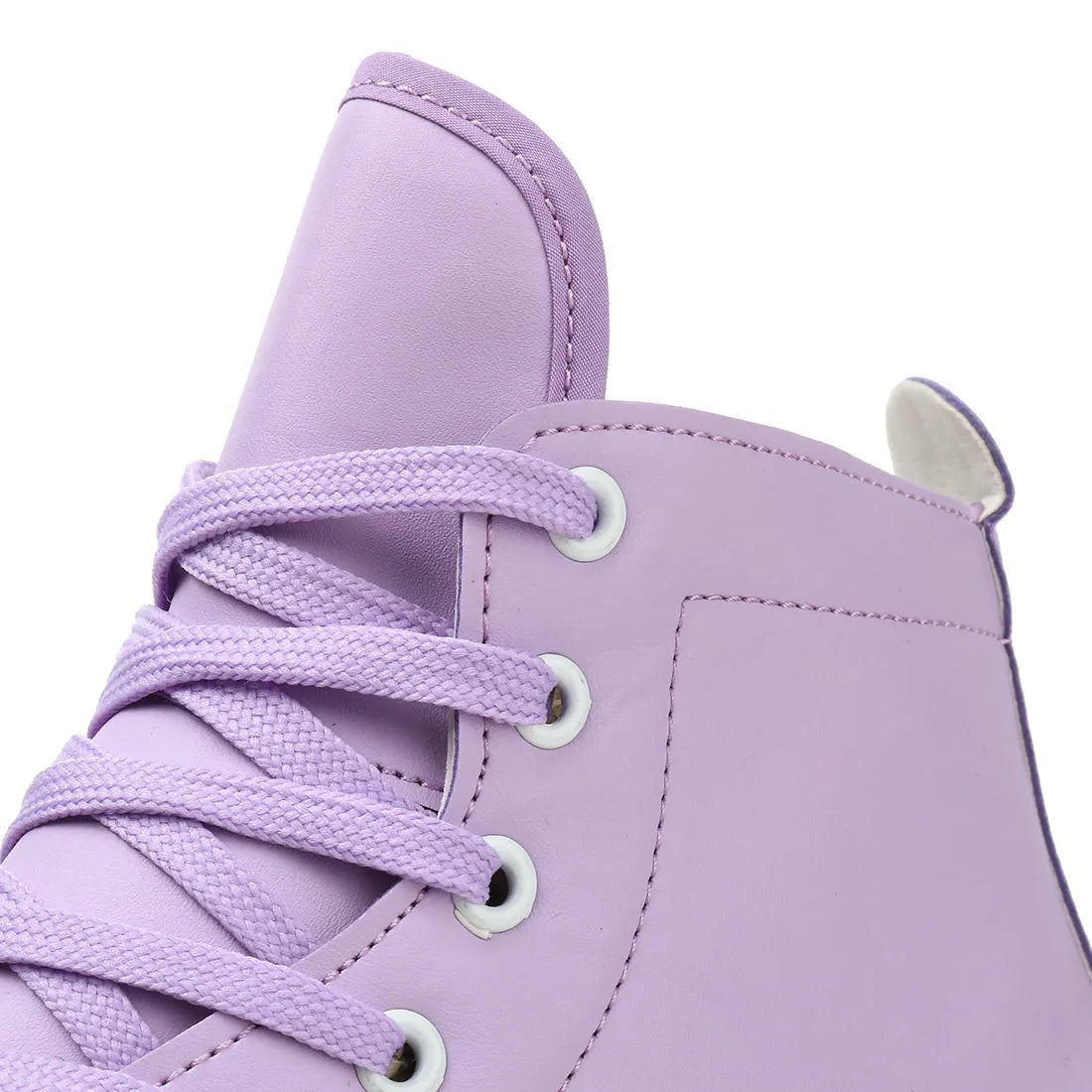 PU Leather Roller Skates Women Double Row Breathable 4 wheel Skate Shoes