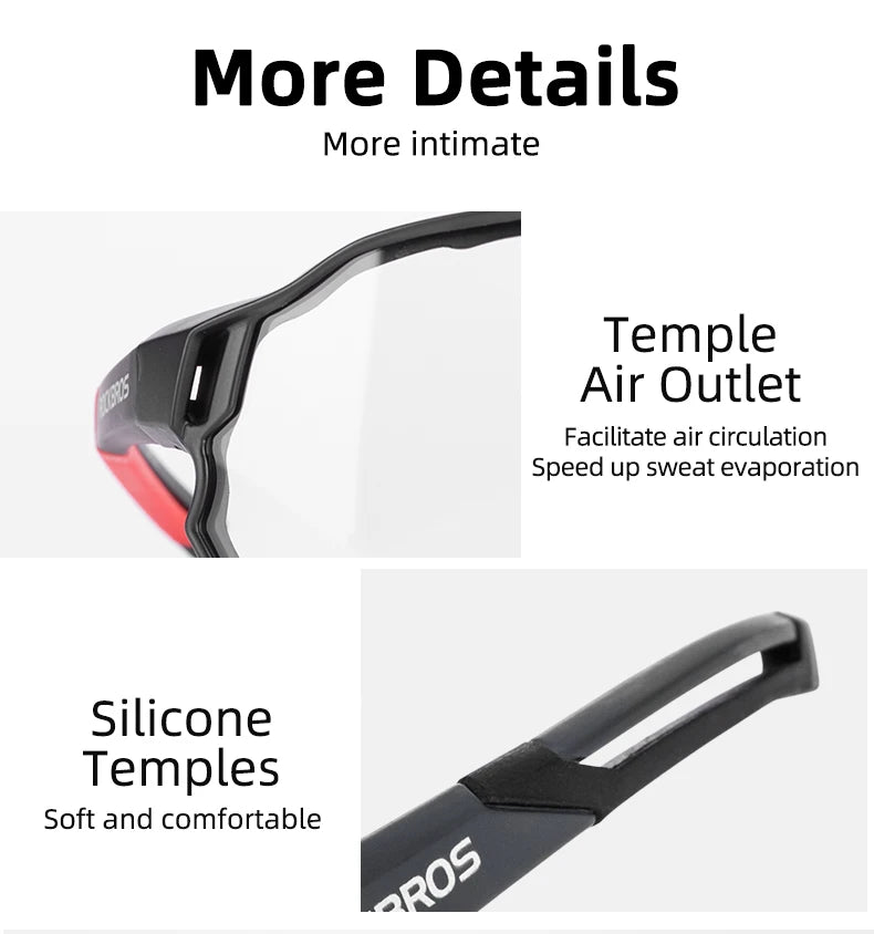 Photochromic MTB Road Bike Glasses UV400 Protection Sunglasses Ultra-light Sport Safe Eyewear Equipment