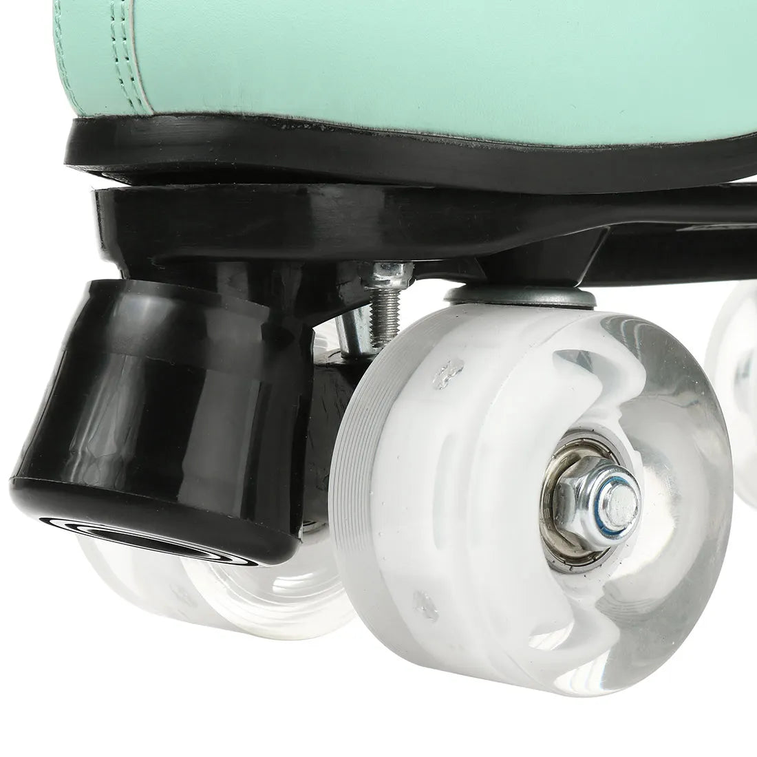 PU Leather Roller Skates Women Double Row Breathable 4 wheel Skate Shoes