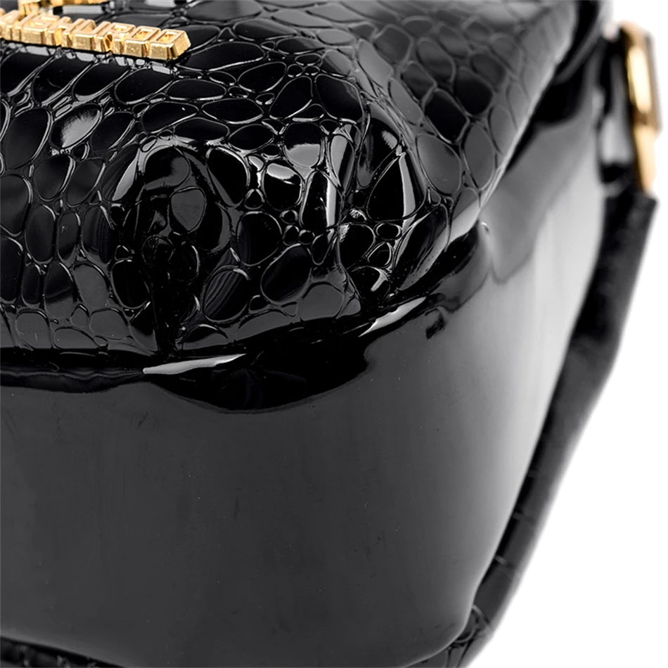3 Layers Women Handbag Purses Luxury Designer Patent Leather Shoulder Messenger
