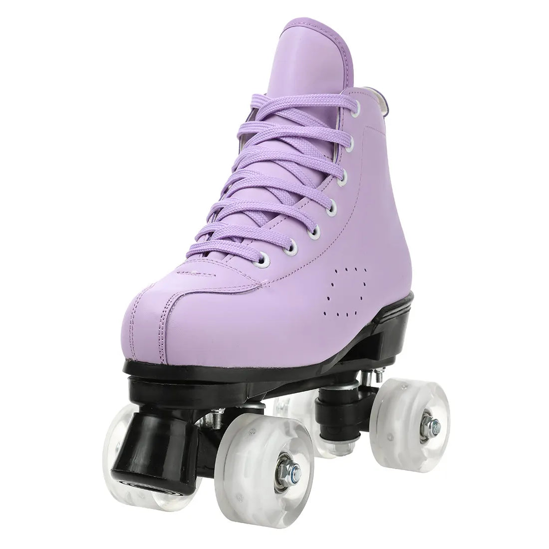 PU Leather Roller Skates Women Double Row Breathable 4 wheel Skate Shoes