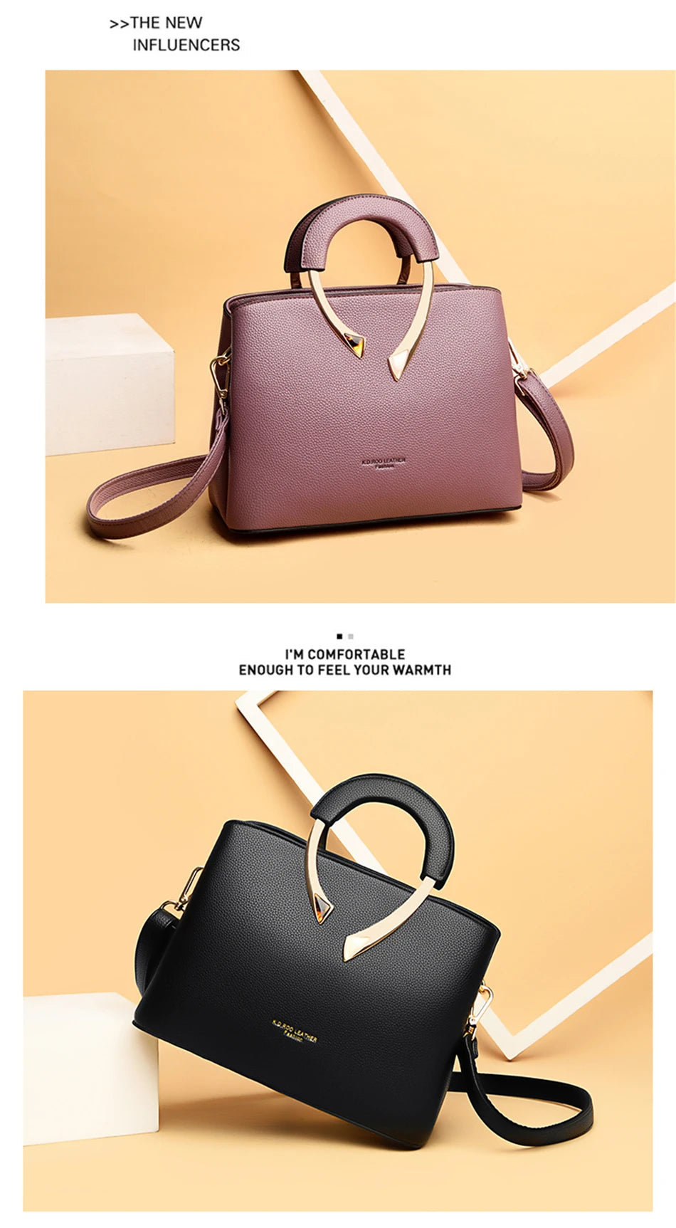 GENUINE VANDERWAH High Quality Leather Casual Tote Luxury Bags Designer Shoulder Crossbody Burgundy Gray Taro purple Burgundy-Gray-Taro purple-Blue-Black-