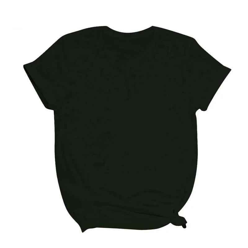 Women T-shirt Short-sleeve Multi Pure Color O-neck