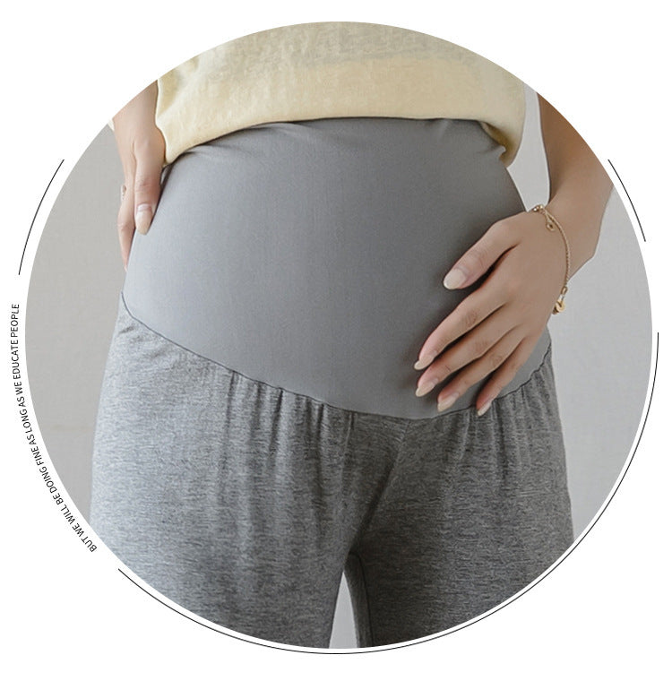 Maternity Pants Summer Maternity Silk Pants Wide-leg Pants Thin Outer Wear Loose Pleated Pants