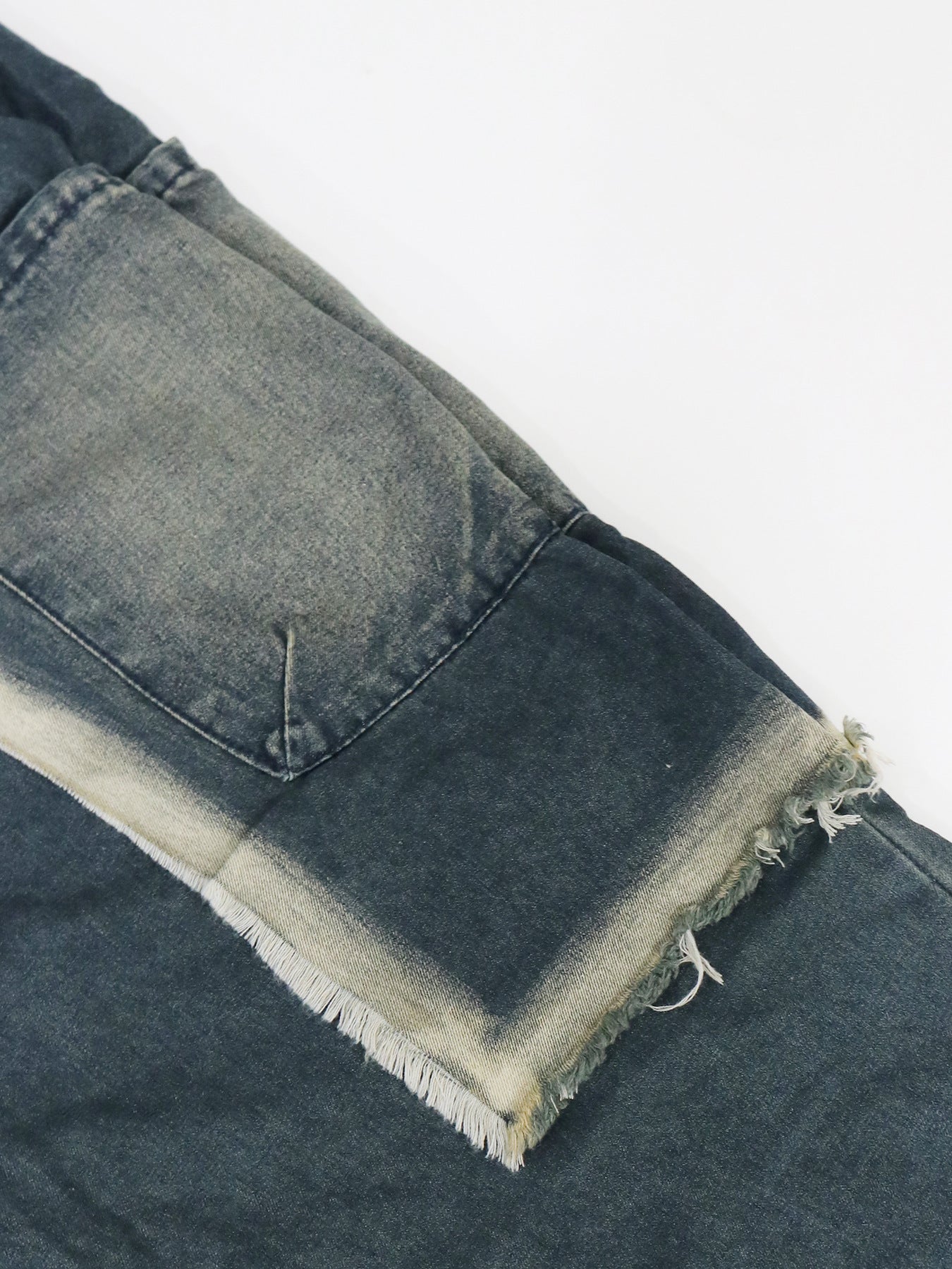 Women Streetwear Ripped Out Hole Denim Pants Loose Safari Style Cargo Harem