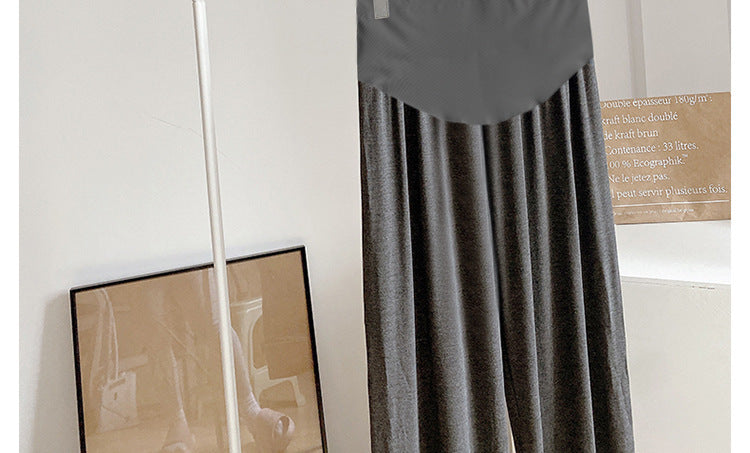 Maternity Pants Summer Maternity Silk Pants Wide-leg Pants Thin Outer Wear Loose Pleated Pants