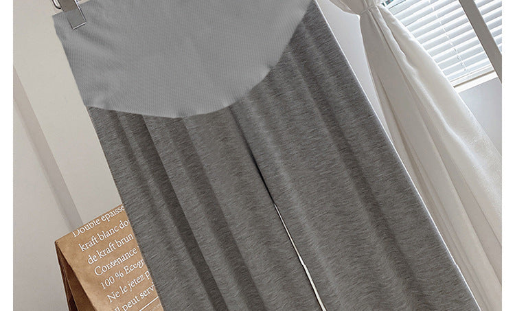 Maternity Pants Summer Maternity Silk Pants Wide-leg Pants Thin Outer Wear Loose Pleated Pants