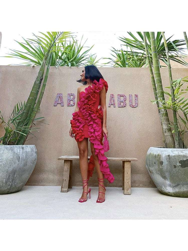 Elegant 3D Flower Sleeveless Dress for Stylish Summer Outings Red / XS Red / S Red / M Red / XS-Red / S-Red / M-Red / L-Red / XL-