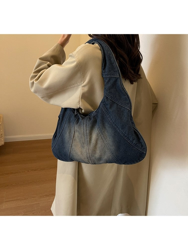Stylish Vintage-Inspired Quilted Shoulder Bag Black / One Size Blue / One Size Light Blue / One Size Black / One Size-Blue / One Size-Light Blue / One Size-