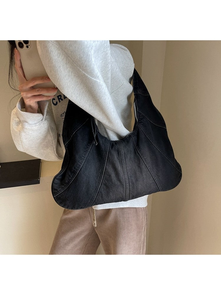 Stylish Vintage-Inspired Quilted Shoulder Bag Black / One Size Blue / One Size Light Blue / One Size Black / One Size-Blue / One Size-Light Blue / One Size-