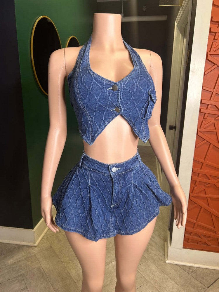 Chic and Comfy Denim Pant Set for Effortless Style Deep Blue / S Deep Blue / M Deep Blue / L Deep Blue / S-Deep Blue / M-Deep Blue / L-Deep Blue / XL-Deep Blue / 2XL-