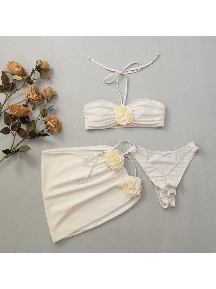 Chic Floral Print Bikini Set - Perfect for Summer Beach Days! White / S Red / S White / M White / S-Red / S-White / M-Red / M-White / L-Red / L-