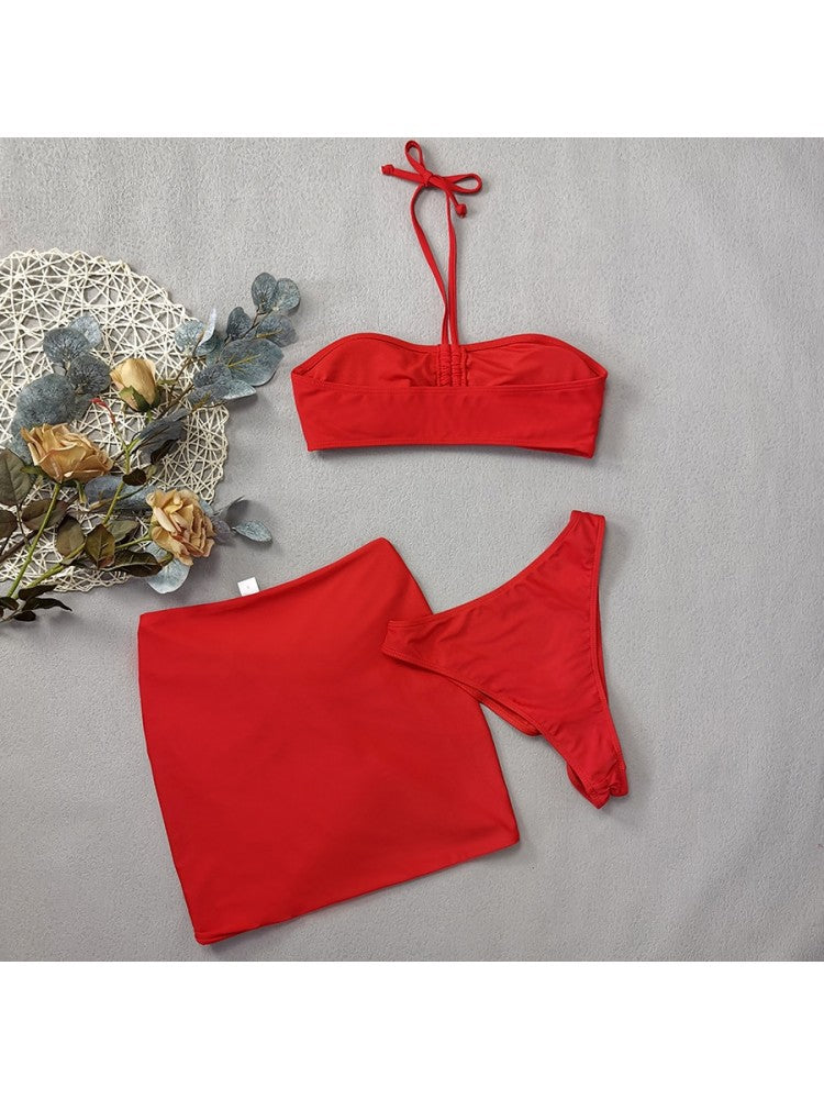 Chic Floral Print Bikini Set - Perfect for Summer Beach Days! White / S Red / S White / M White / S-Red / S-White / M-Red / M-White / L-Red / L-