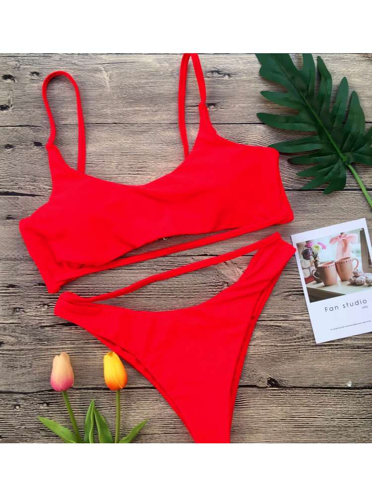 Stylish High-Waisted Retro Bikini Set – Perfect for Your Beach Days! White / S Red / S Wine Red / S White / S-Red / S-Wine Red / S-Blue / S-Brown / S-Yellow / S-Green / S-White / M-Red / M-Wine Red / M-Blue / M-Brown / M-Yellow / M-Green / M-White / L-Red / L-Wine Red / L-Blue / L-Brown / L-Yellow / L-Green / L-