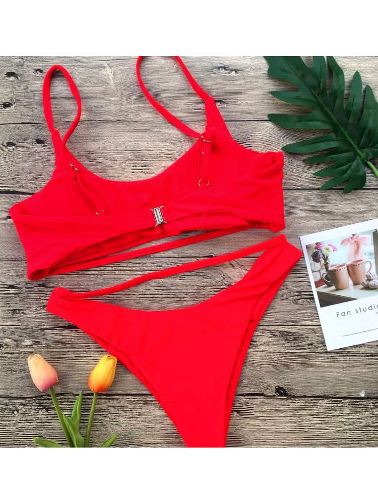 Stylish High-Waisted Retro Bikini Set – Perfect for Your Beach Days! White / S Red / S Wine Red / S White / S-Red / S-Wine Red / S-Blue / S-Brown / S-Yellow / S-Green / S-White / M-Red / M-Wine Red / M-Blue / M-Brown / M-Yellow / M-Green / M-White / L-Red / L-Wine Red / L-Blue / L-Brown / L-Yellow / L-Green / L-