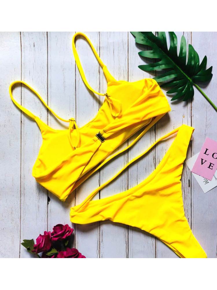 Stylish High-Waisted Retro Bikini Set – Perfect for Your Beach Days! White / S Red / S Wine Red / S White / S-Red / S-Wine Red / S-Blue / S-Brown / S-Yellow / S-Green / S-White / M-Red / M-Wine Red / M-Blue / M-Brown / M-Yellow / M-Green / M-White / L-Red / L-Wine Red / L-Blue / L-Brown / L-Yellow / L-Green / L-