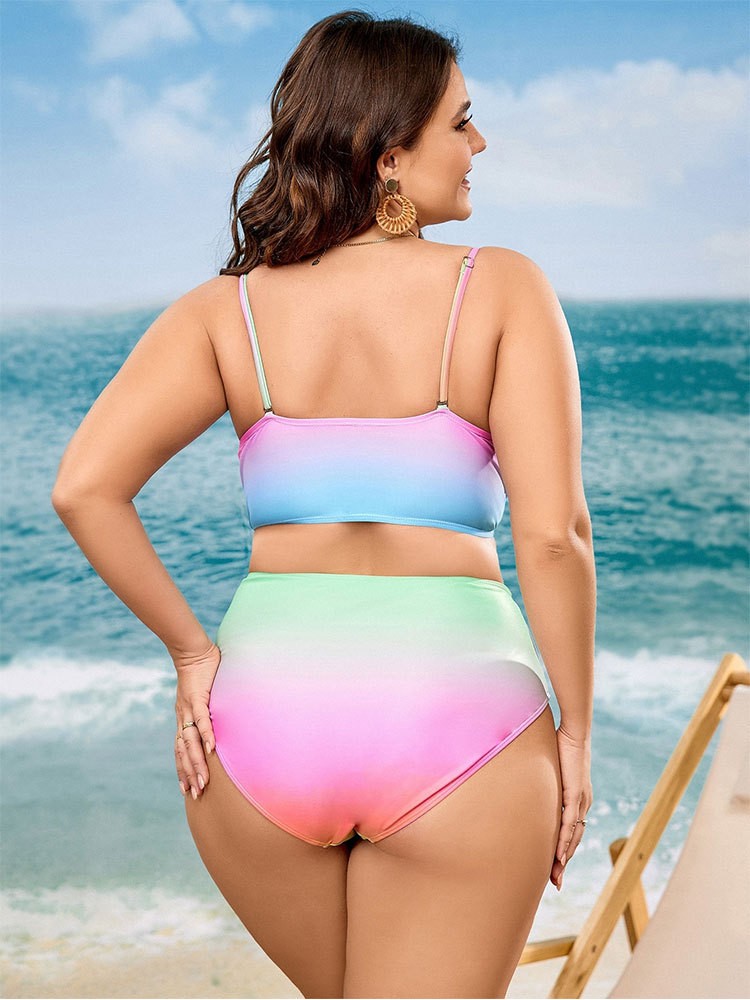 Trendy High-Waisted Floral Bikini Set – Perfect for Sun-Soaked Adventures! Pink / 0XL Pink / 1XL Pink / 2XL Pink / 0XL-Pink / 1XL-Pink / 2XL-Pink / 3XL-Pink / 4XL-