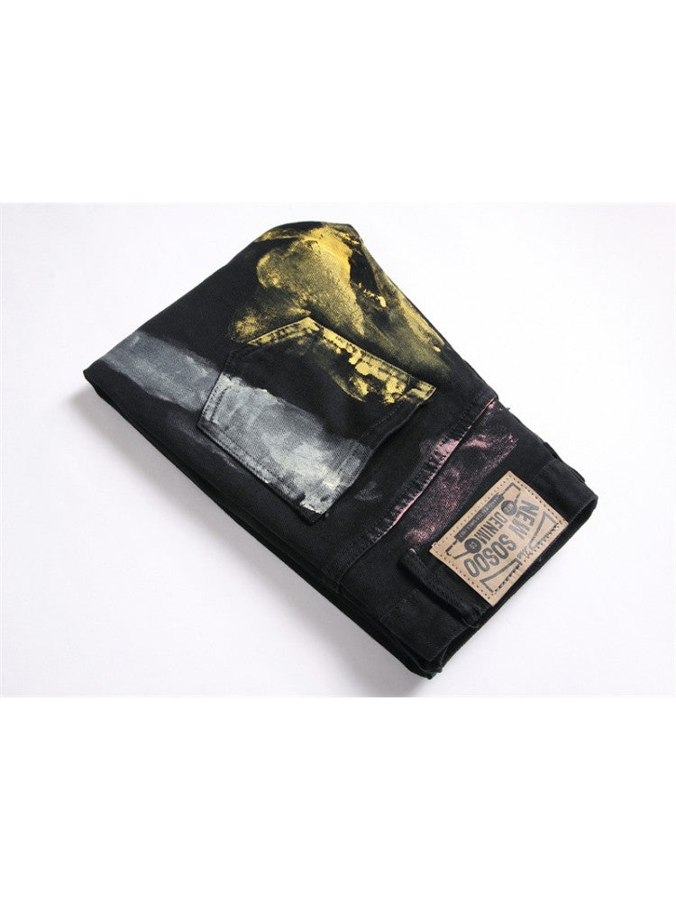 Classic Men's Slim Fit Denim Jeans - Stylish and Comfortable Everyday Wear Black / 29 Black / 30