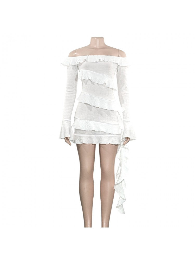 Elegantly Chic Long Sleeve Dress – Perfect for Weddings and Special Occasions