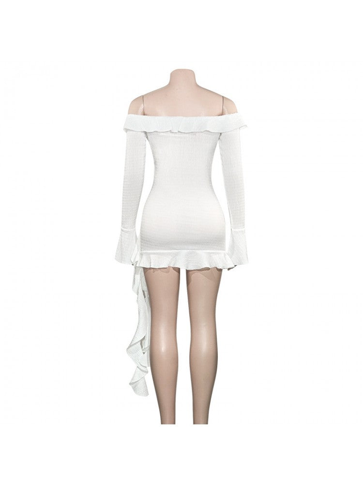 Elegantly Chic Long Sleeve Dress – Perfect for Weddings and Special Occasions