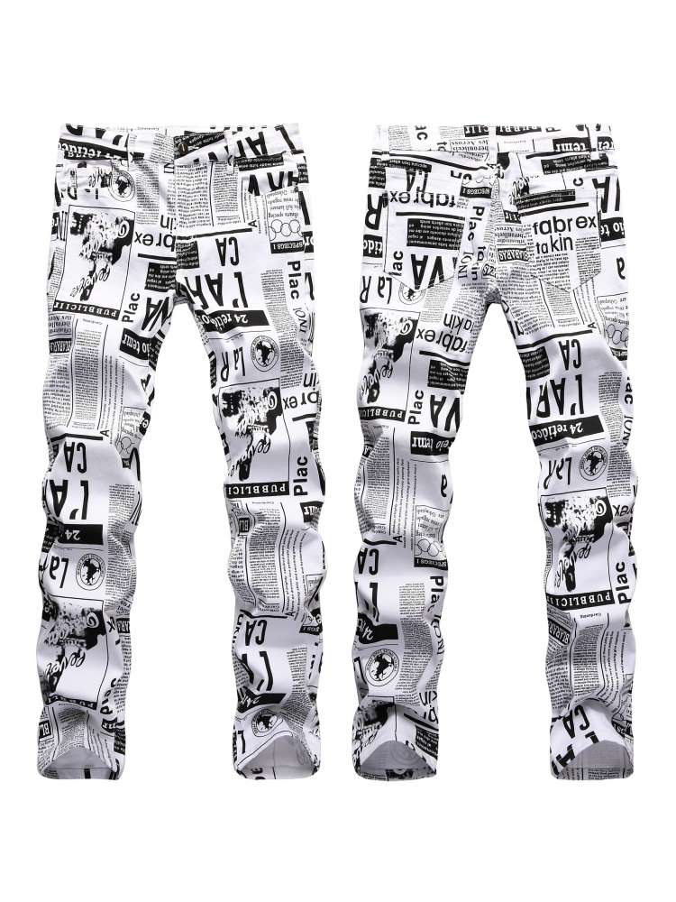 Stylish Men's Ripped Skinny Jeans for Trendy Casual Wear White / 28 White / 29 White / 30 White / 28-White / 29-White / 30-White / 31-White / 33-White / 40-White / 42-