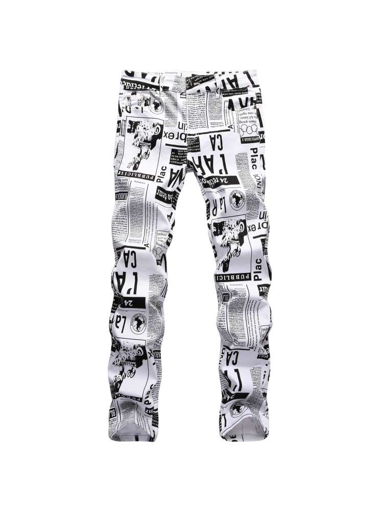 Stylish Men's Ripped Skinny Jeans for Trendy Casual Wear White / 28 White / 29 White / 30 White / 28-White / 29-White / 30-White / 31-White / 33-White / 40-White / 42-
