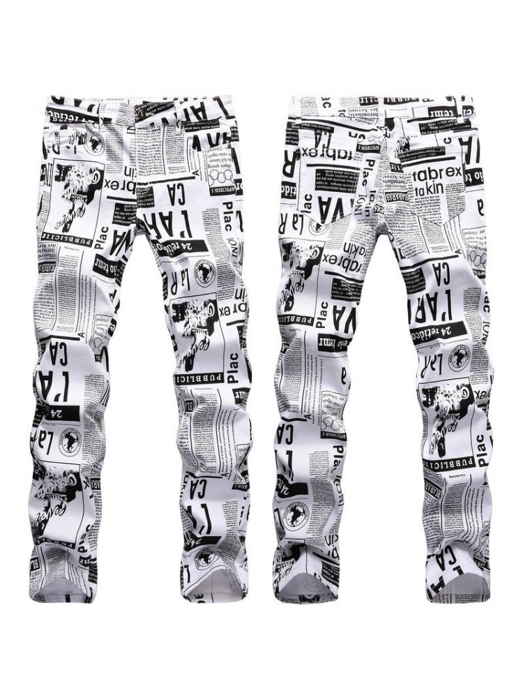 Stylish Men's Ripped Skinny Jeans for Trendy Casual Wear White / 28 White / 29 White / 30 White / 28-White / 29-White / 30-White / 31-White / 33-White / 40-White / 42-