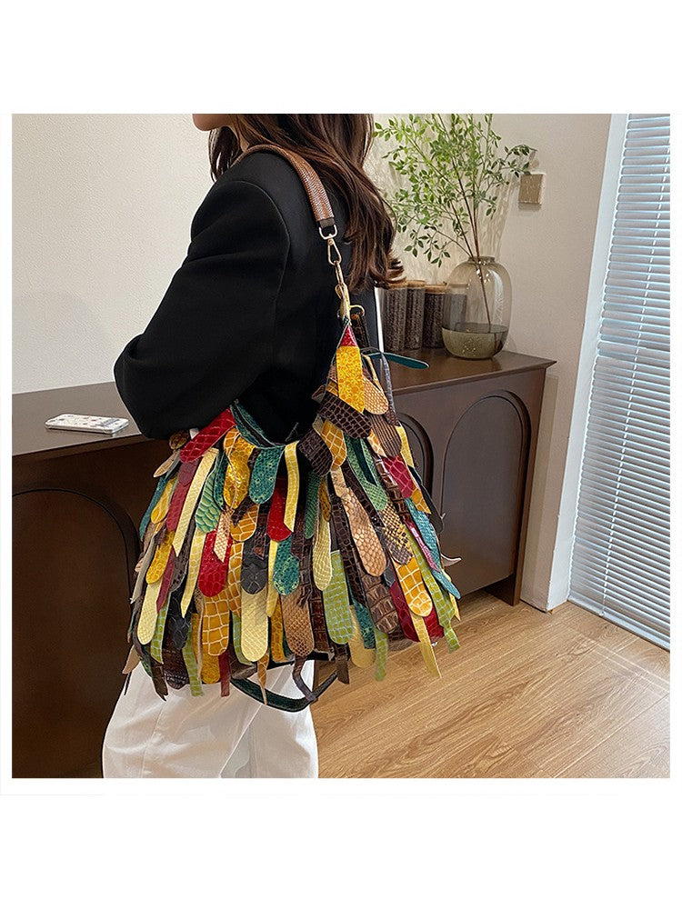 Versatile Chic: Stylish Everyday Tote Bag for All Occasions Red / One Size Green / One Size Red / One Size-Green / One Size-