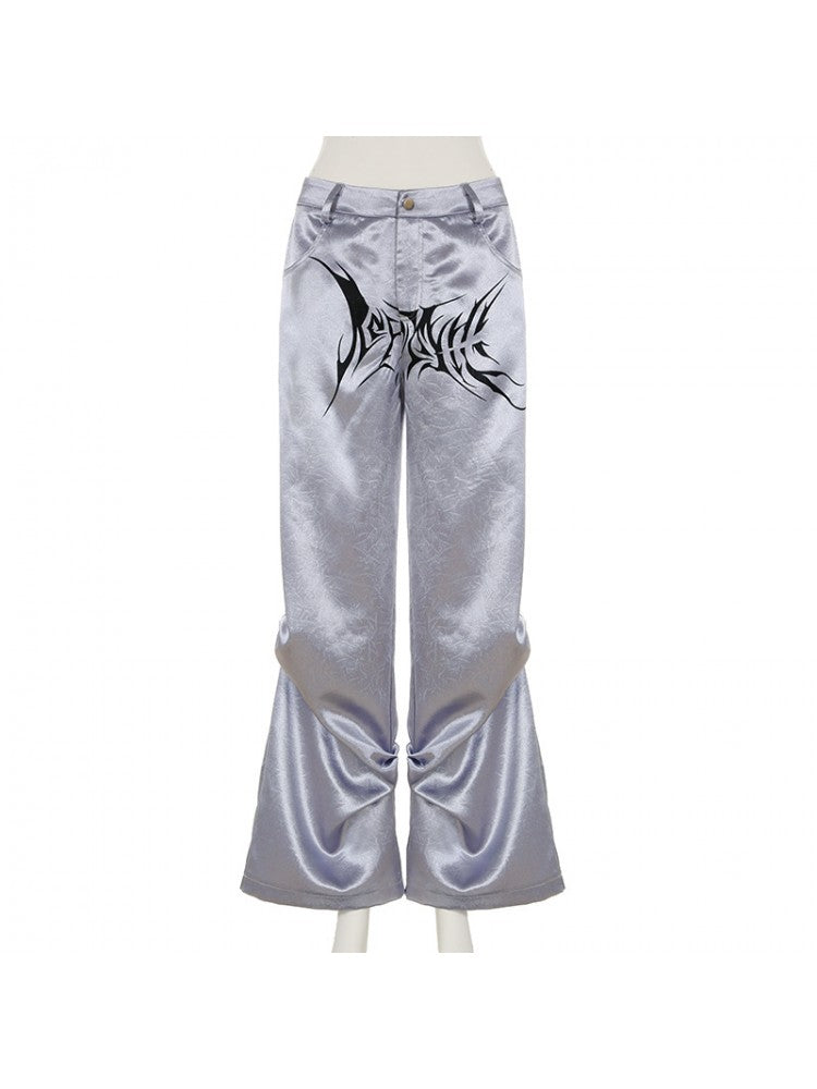 Stylish High-Waisted Wide-Leg Pants – Effortless Elegance for Any Occasion Silver / S Silver / M