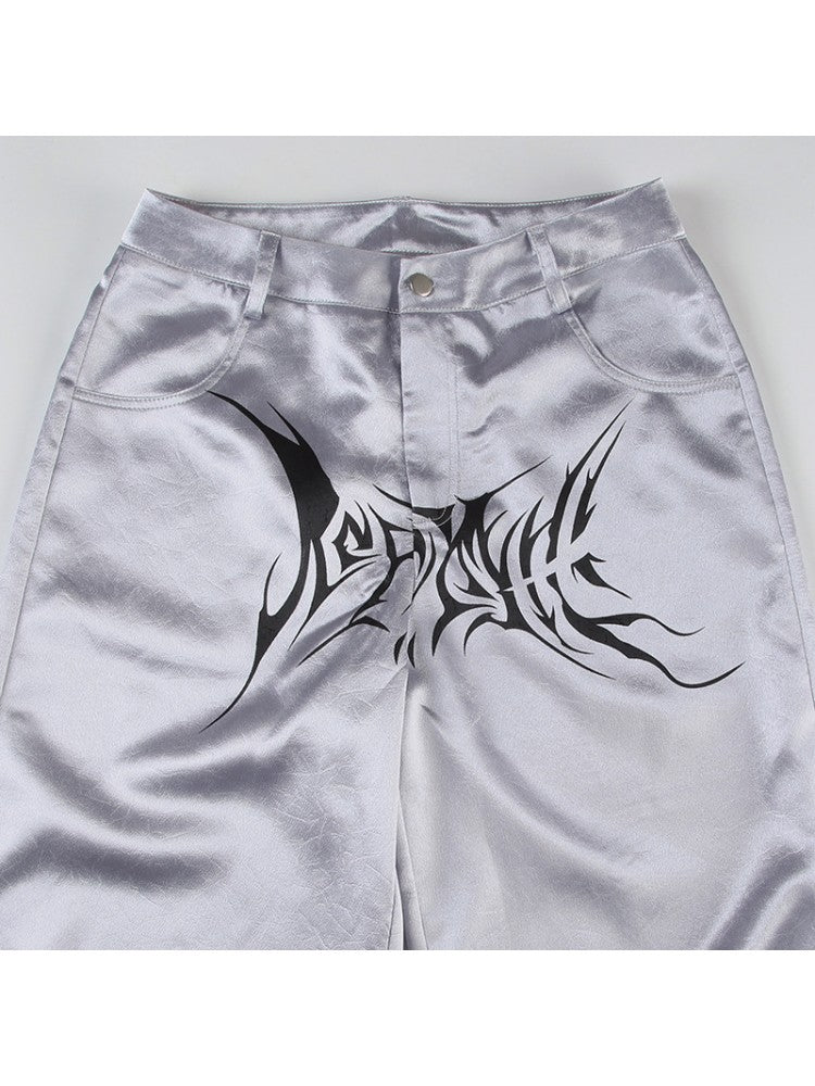 Stylish High-Waisted Wide-Leg Pants – Effortless Elegance for Any Occasion Silver / S Silver / M