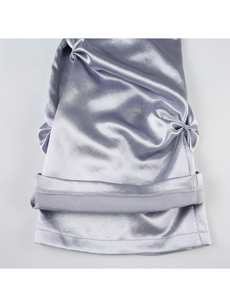 Stylish High-Waisted Wide-Leg Pants – Effortless Elegance for Any Occasion Silver / S Silver / M
