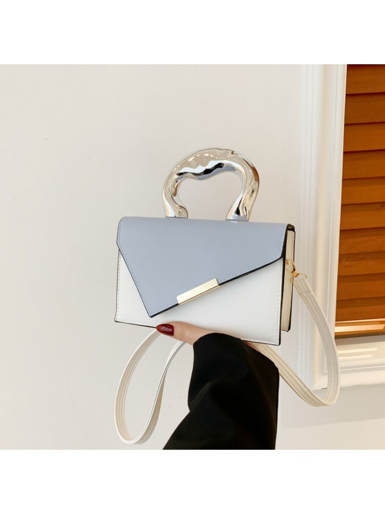 Chic Vintage-Inspired Satchel Bag – Perfect for Everyday Style Blue One Size