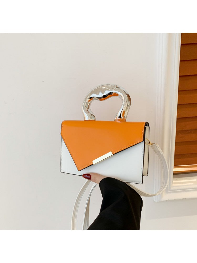 Chic Vintage-Inspired Satchel Bag – Perfect for Everyday Style Orange One Size