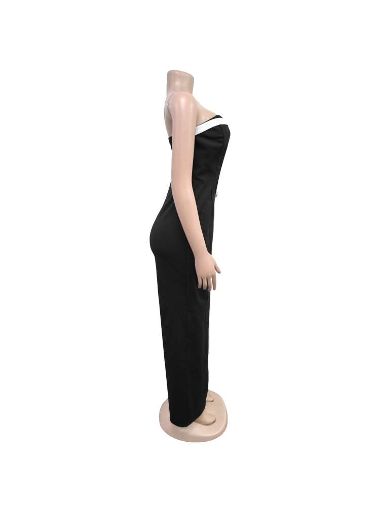 Chic Elegance: Women's Sleek Jumpsuit with Belted Detail Black / S Red / S White / S Black / S-Red / S-White / S-Black / M-Red / M-White / M-Black / L-Red / L-White / L-Black / XL-Red / XL-White / XL-Black / 2XL-Red / 2XL-White / 2XL-
