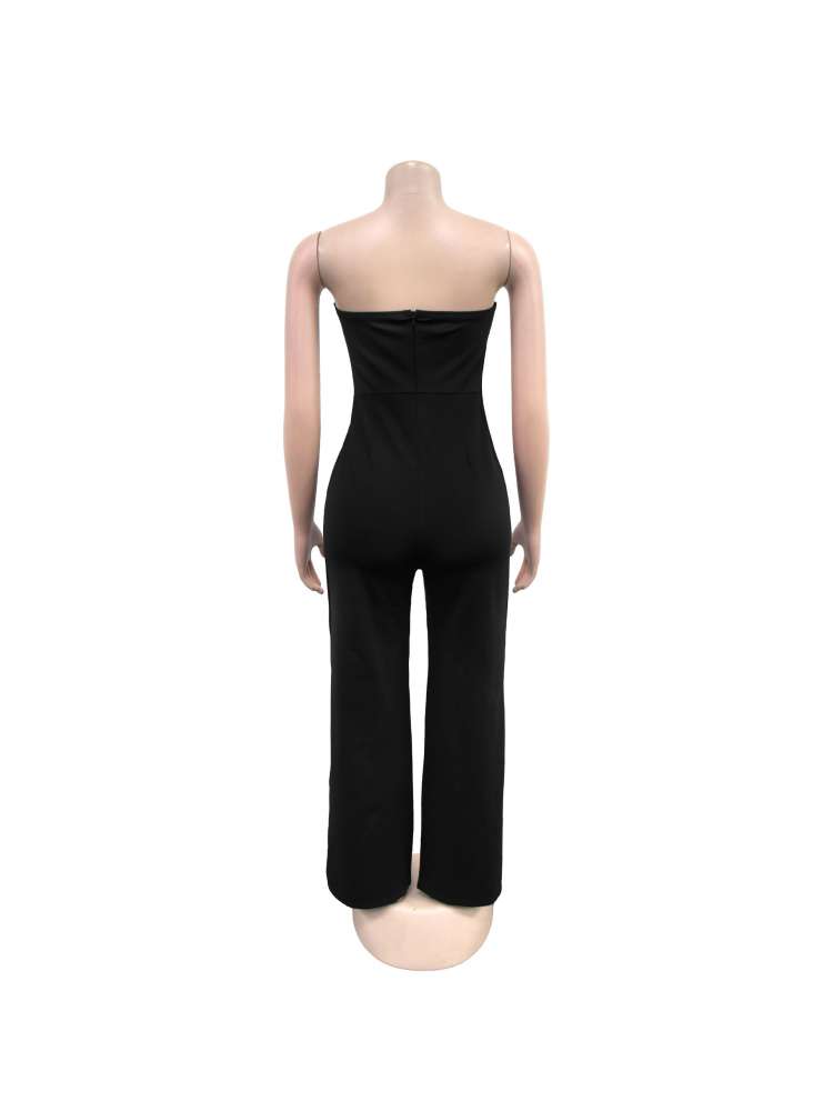 Chic Elegance: Women's Sleek Jumpsuit with Belted Detail Black / S Red / S White / S Black / S-Red / S-White / S-Black / M-Red / M-White / M-Black / L-Red / L-White / L-Black / XL-Red / XL-White / XL-Black / 2XL-Red / 2XL-White / 2XL-