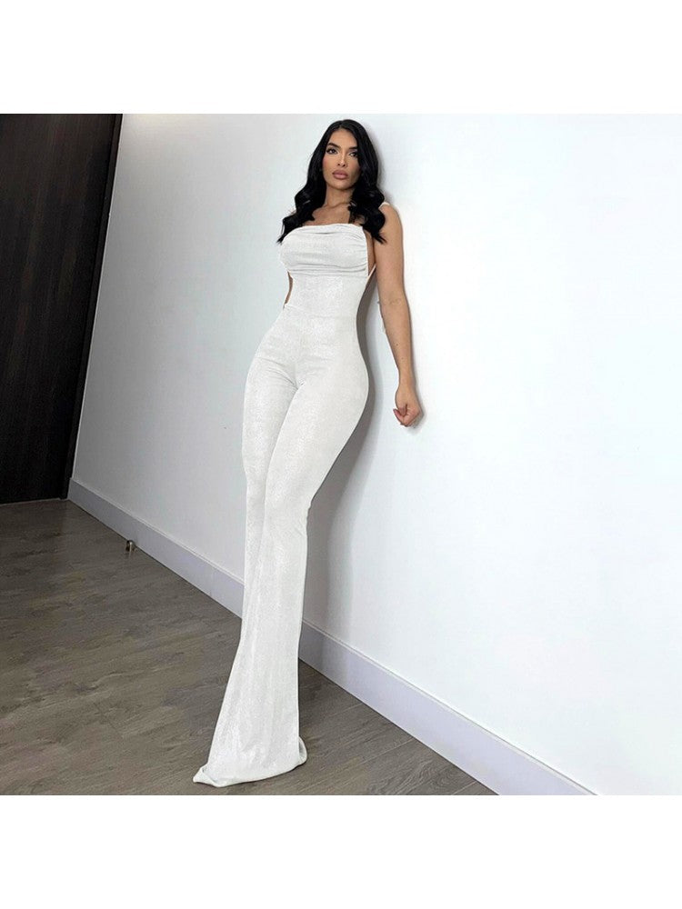 Chic and Versatile Women's Floral Print Jumpsuit - Perfect for Any Occasion! White / S Black / S Blue / S White / S-Black / S-Blue / S-White / M-Black / M-Blue / M-White / L-Black / L-Blue / L-