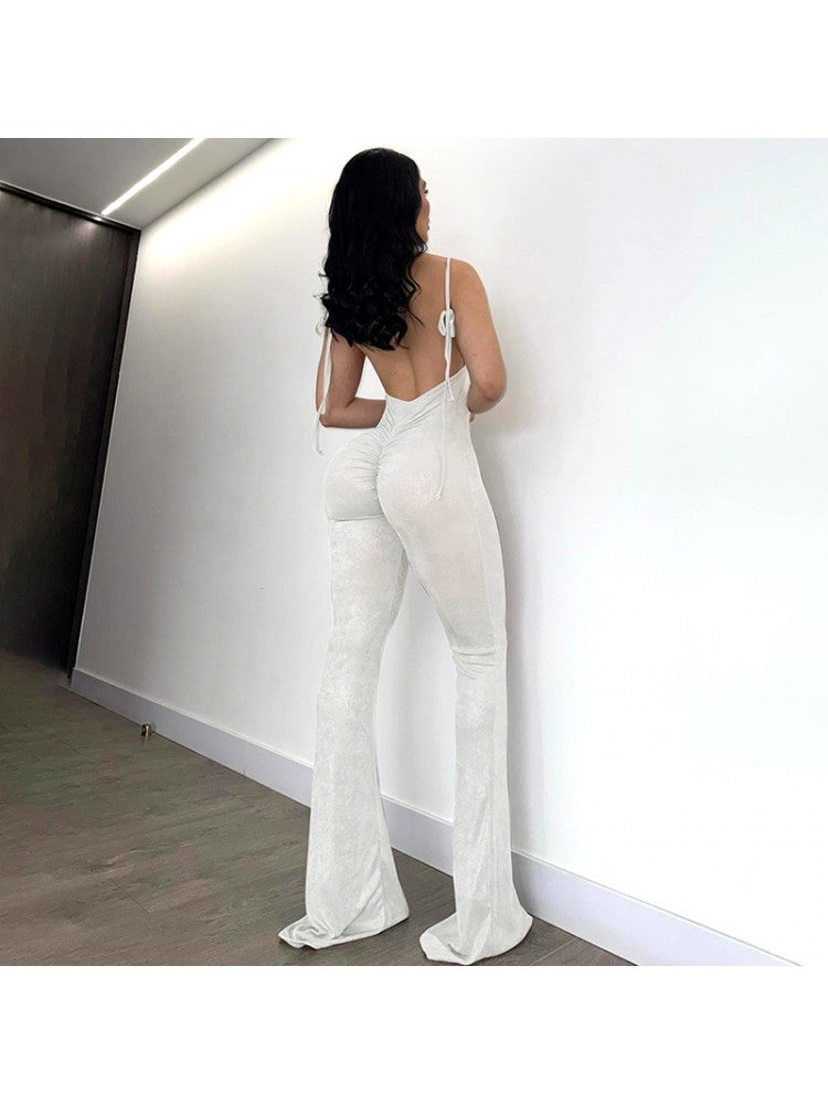 Chic and Versatile Women's Floral Print Jumpsuit - Perfect for Any Occasion! White / S Black / S Blue / S White / S-Black / S-Blue / S-White / M-Black / M-Blue / M-White / L-Black / L-Blue / L-