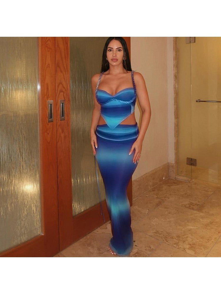 Chic Two-Piece Skirt Set for Effortless Style Blue / S Red / S Blue / M Blue / S-Red / S-Blue / M-Red / M-Blue / L-Red / L-