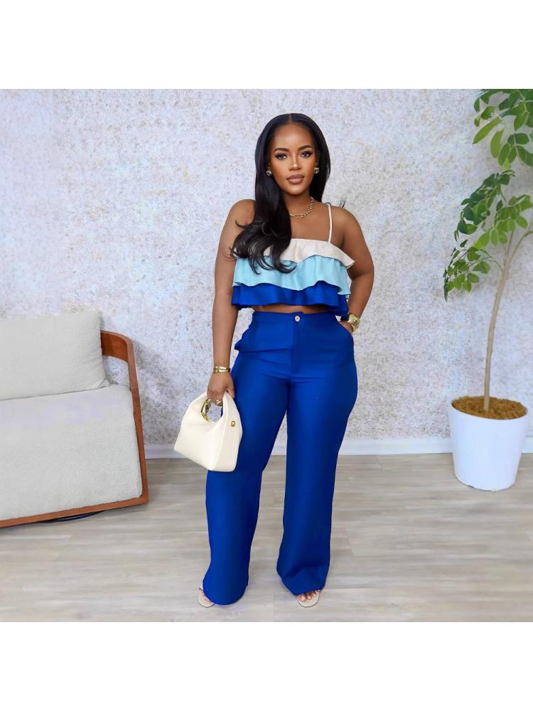 Trendy Women's Pant Set with Stylish Design for Every Occasion Blue / S Blue / M Blue / L Blue / S-Blue / M-Blue / L-Blue / XL-Blue / 2XL-