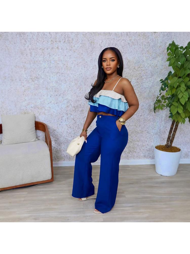Trendy Women's Pant Set with Stylish Design for Every Occasion Blue / S Blue / M Blue / L Blue / S-Blue / M-Blue / L-Blue / XL-Blue / 2XL-