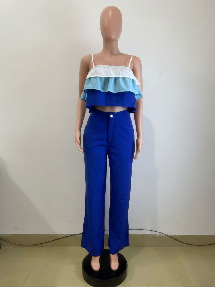 Trendy Women's Pant Set with Stylish Design for Every Occasion Blue / S Blue / M Blue / L Blue / S-Blue / M-Blue / L-Blue / XL-Blue / 2XL-