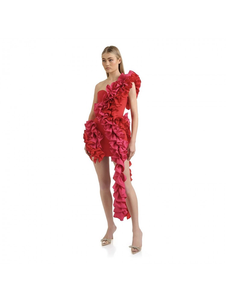 Elegant 3D Flower Sleeveless Dress for Stylish Summer Outings Red / XS Red / S Red / M Red / XS-Red / S-Red / M-Red / L-Red / XL-