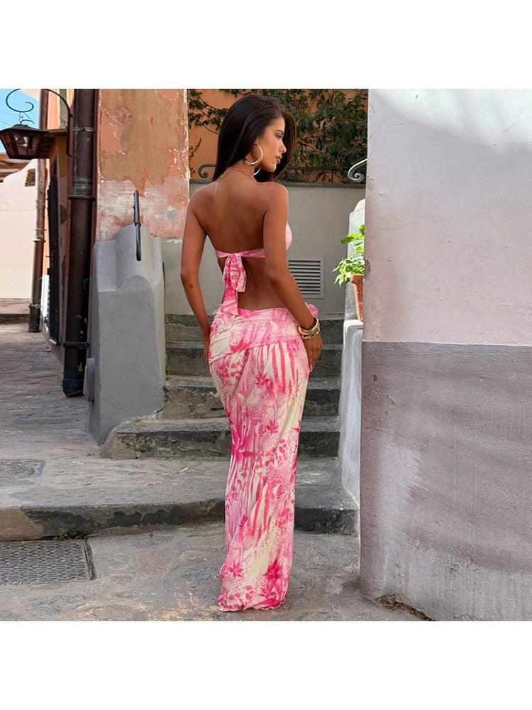 Chic 3D Floral Skirt Set - Trendy Outfit for Effortless Style Pink / S Pink / M Pink / L Pink / S-Pink / M-Pink / L-