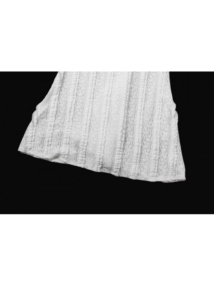 Elegant 3D Floral Long Sleeve Dress for Stylish Occasions White / S White / M White / L White / S-White / M-White / L-