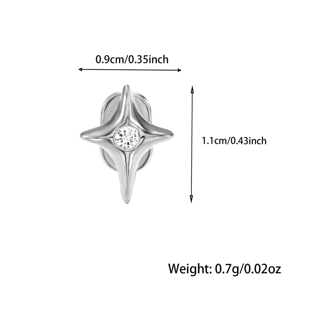 1PCS Hip Hop Single Teeth Grillz For Men Women Gold Silver Color Copper Grillz