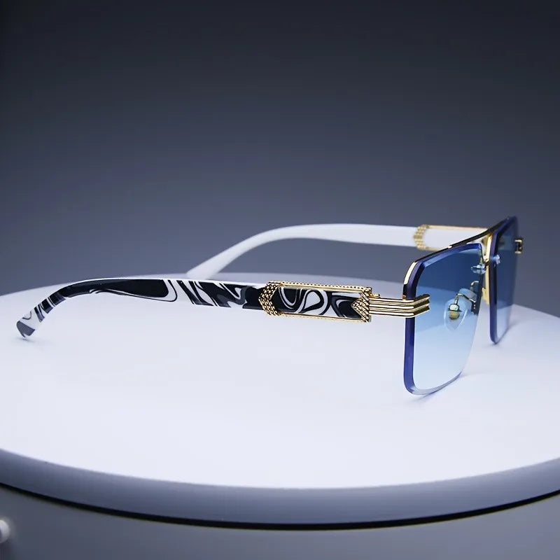 Populare Frameless Sun Glasses Male Female Classic Small Square Summer Traveling Shades