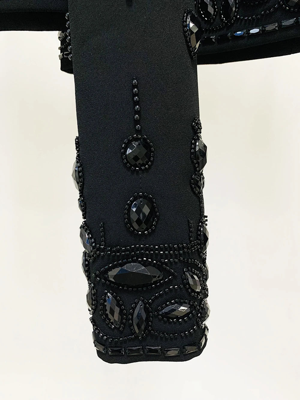 Long Sleeve Short Top and Mini Skirt Suit Outfit, Diamond Beaded Design,High Quality, 2 Pcs Set