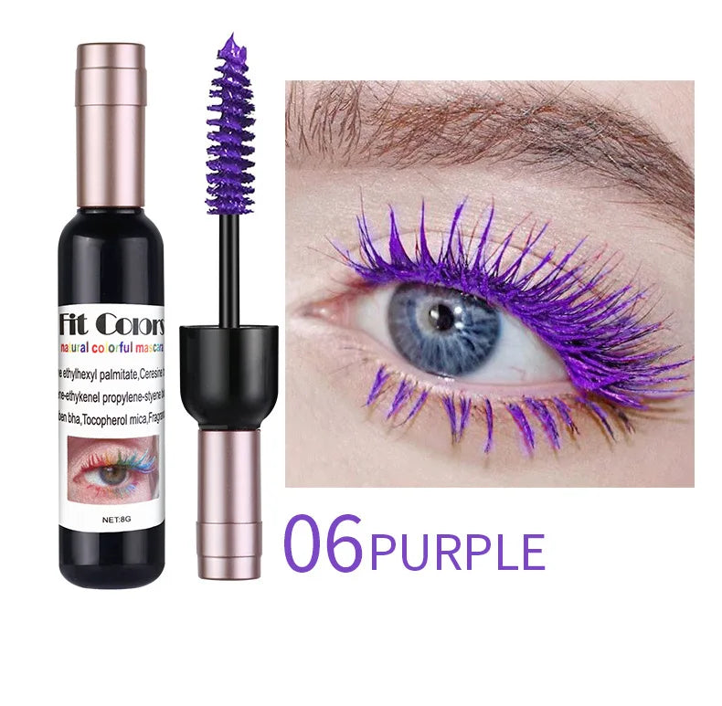 1PC Colorful Eyelash Mascara EyeLashes Extension Curling Lengthen White Purple